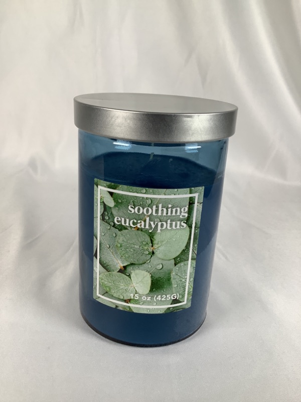 Photo 1 of SOOTHING EUCALYPTUS SCENTED 15 OZ JAR CANDLE NEW