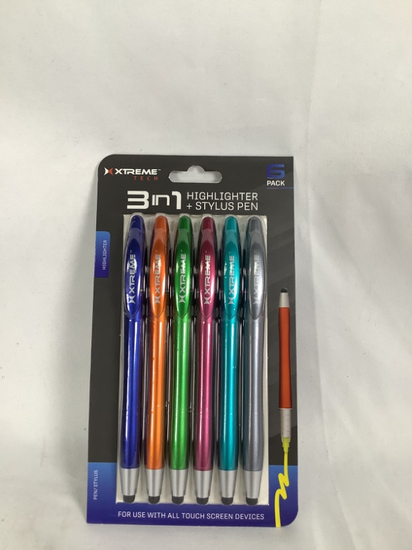 Photo 3 of 6 PACK 3 IN 1 HIGHTLIGHTER AND STYLUS PEN AND BALLPOINT PEN  FOR USE WITH ALL TOUCH SCREEN DEVICES NEW