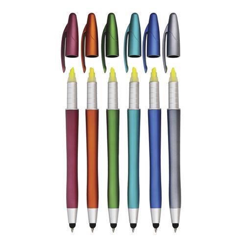 Photo 1 of 6 PACK 3 IN 1 HIGHTLIGHTER AND STYLUS PEN AND BALLPOINT PEN  FOR USE WITH ALL TOUCH SCREEN DEVICES NEW