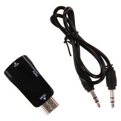 Photo 1 of HDMI TO VGA  ADAPTER WITH AUDIO TRANSFER HIGH DEFINITION MULTIMEDIA INTERFACE UP TO 1920X1080P RESOLUTION SUPPORTS 3.5MM AUDIO  NEW