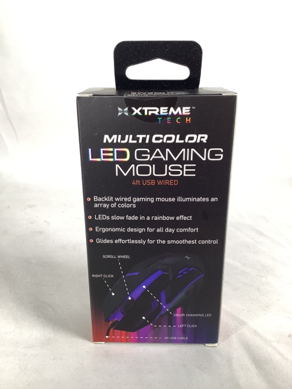 Photo 4 of MULTI COLOR LED GAMING MOUSE  4 FETT USB WIRED USB CONNECTIVITY 1000 DPI MAX NEW