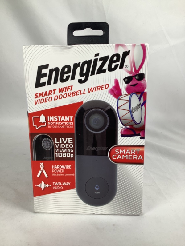 Photo 1 of ENERGIZER SMART WIFI VIDEO DOORBELL WIRED LIVE VIDEO VIEWING 1080P TWO WAY AUDIO NEW