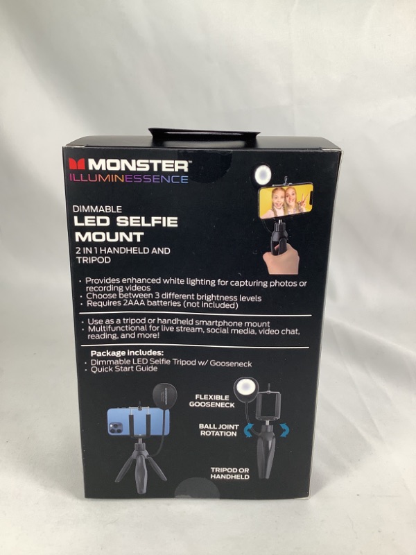Photo 1 of DIMMABLE LED SELFIE MOUNT 2 IN1  HANDHELD AND TRIPOD CHOOSE BETWEEN 3 DIFFERNT BRIGHTNESS LEVELS NEW