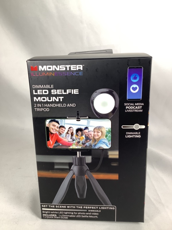 Photo 2 of DIMMABLE LED SELFIE MOUNT 2 IN1  HANDHELD AND TRIPOD CHOOSE BETWEEN 3 DIFFERNT BRIGHTNESS LEVELS NEW