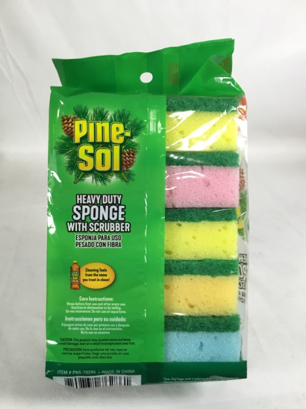 Photo 2 of  5 PACK HEAVY DUTY SPONGE WITH SCRUBBER NEW