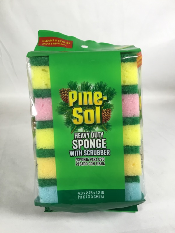 Photo 1 of  5 PACK HEAVY DUTY SPONGE WITH SCRUBBER NEW