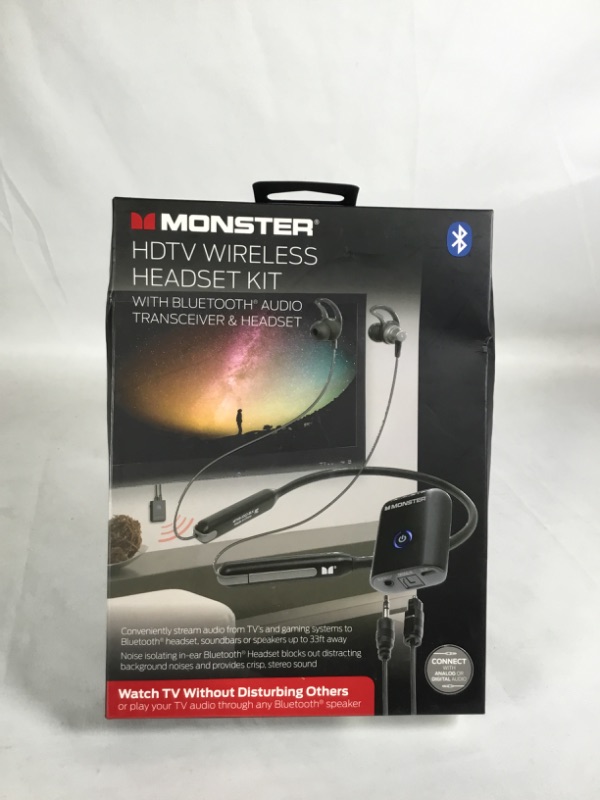 Photo 1 of  HDTV HEADSET KIT WITH BLUETOOTH AUDIO TRANSCEIVER AND HEADSET WATCH TV WITHOUT DISTURBING OTHERS NEW