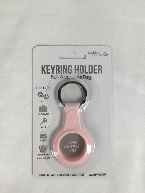 Photo 1 of PINK KEYRING HOLDER FOR APPLE AIR TAG    EASILY ATTACH YOUR KEYRING FOR YOUR APPLE AIRTAG TO TRACK YOUR PETS LUGGAGE KEYS PURSE BOOKBAG AND MORE NEW