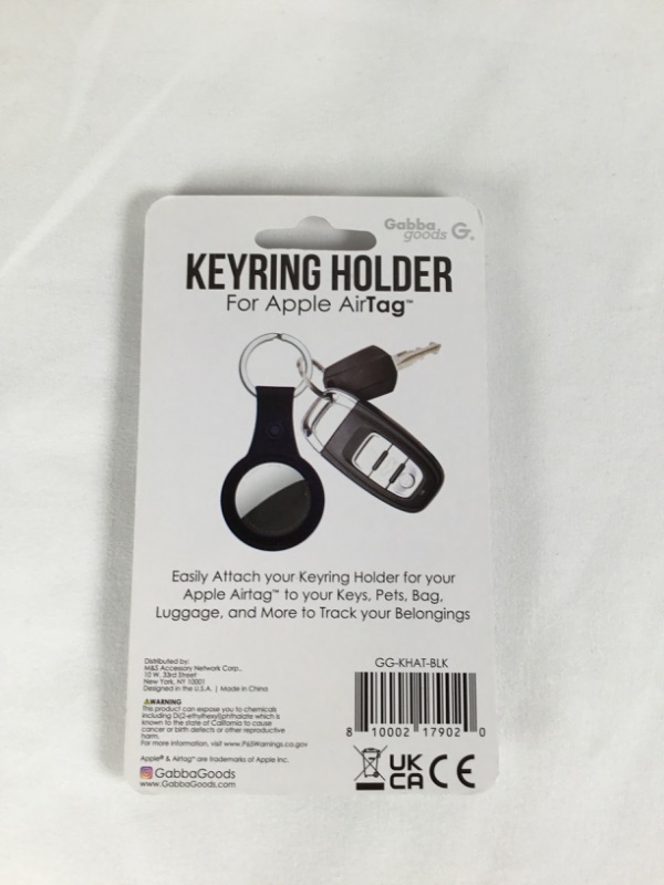 Photo 2 of BLACK KEYRING HOLDER FOR APPLE AIR TAG    EASILY ATTACH YOUR KEYRING FOR YOUR APPLE AIRTAG TO TRACK YOUR PETS LUGGAGE KEYS PURSE BOOKBAG AND MORE NEW