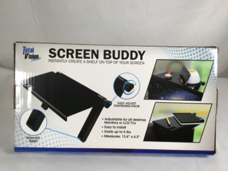 Photo 2 of SCREEN BUDDY SPACE SAVER INSTANTLY CREATE A SHELF ON TOP OF YOUR SCREEN EASY TO INSTALL NO TOOLS REQUIRED FITS ANY FLAT SCREEN TV AND MONITOR NEW