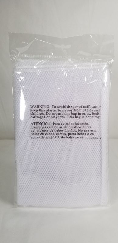 Photo 3 of  MESH LAUNDRY BAG WITH DRAWSTRING WITH ANTIMICROBIAL PROTECTION FROM ODORS FOLDS FLAT FOR EASY STORAGE DRAWSTRING LOCK CLOSURE 23.6 X 35.4 INCHES NEW