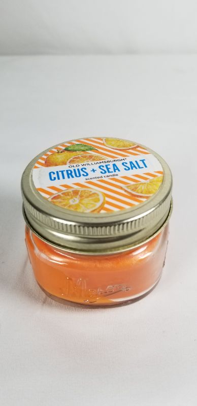 Photo 1 of CITRUS AND SEA SALT SCENTED 3 OZ MASON JAR CANDLE NEW