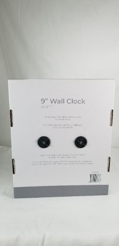 Photo 2 of 9 INCH WHITE ROUND WALL CLOCK NEW