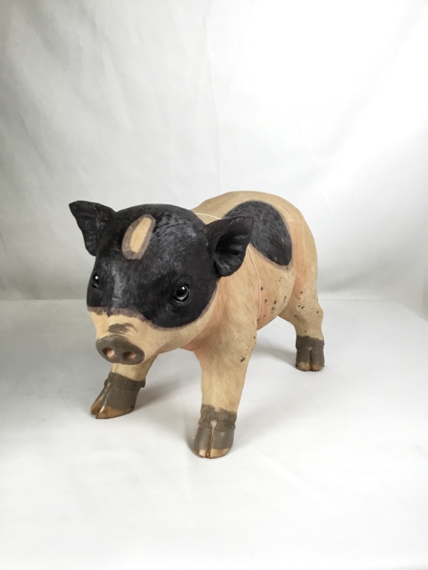 Photo 1 of BROWN AND TAN STANDING PIG STATUE NEW