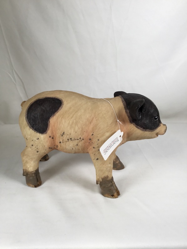 Photo 2 of BROWN AND TAN STANDING PIG STATUE NEW