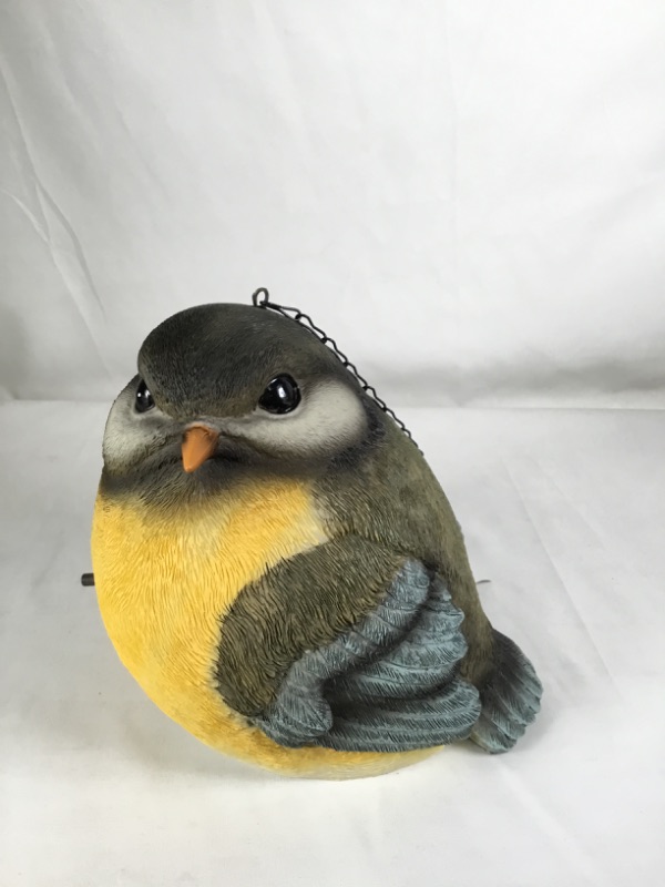 Photo 1 of RESIN SPRING BIRD BIRDHOUSE HANGING YARD DECOR 6.75 INCHES NEW 