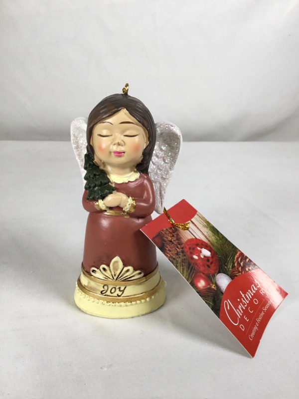 Photo 1 of RED JOY ANGEL BELL ORNAMENT  2.25 X 1.5 X 4 H NEW 