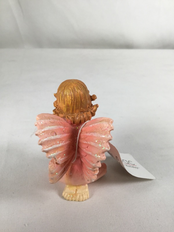 Photo 2 of PINK MINI RESIN SITTING GARDEN FAIRY NEW