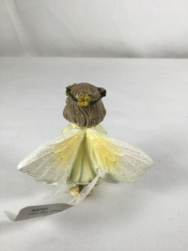 Photo 2 of YELLOW MINI RESIN SITTING GARDEN FAIRY NEW