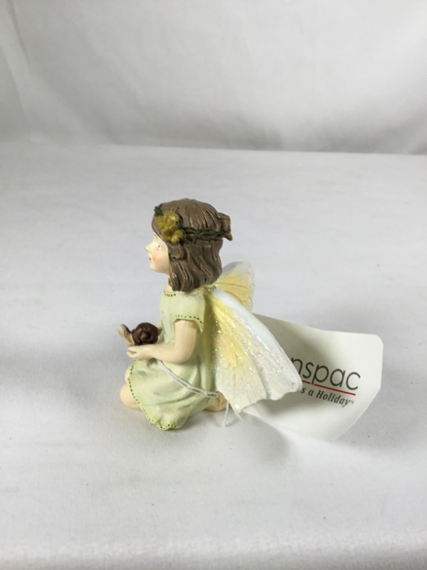 Photo 3 of YELLOW MINI RESIN SITTING GARDEN FAIRY NEW