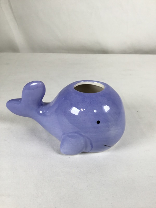 Photo 1 of PURPLE WHALE PLANTER  2.5 X 5 X 3.2H NEW 