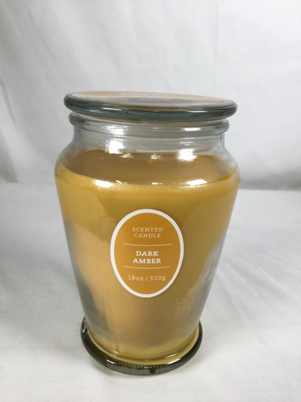 Photo 1 of DARK AMBER JAR 18 OZ CANDLE NEW