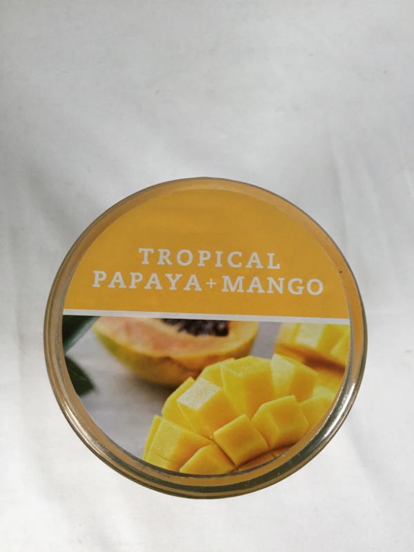 Photo 2 of TROPICAL PAPAYA AND MANGO 18 OZ JAR CANDLE NEW