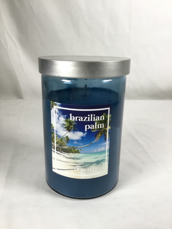 Photo 1 of BRAZILIAN PALM SCENTED 15 OZ JAR CANDLE NEW