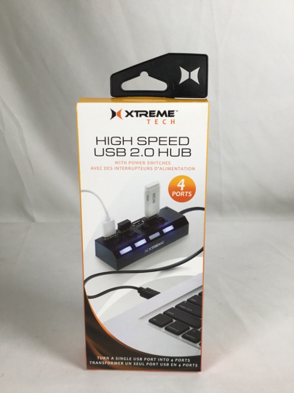 Photo 1 of HIGH USB 2.0 HUB WITH POWER SWITCHES 4 PORTS LED INDICATOR NEW