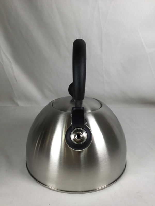 Photo 2 of 2 QUART WHISTLING KETTLE STAINLESS STEEL WITH BLACK HANDLE NEW