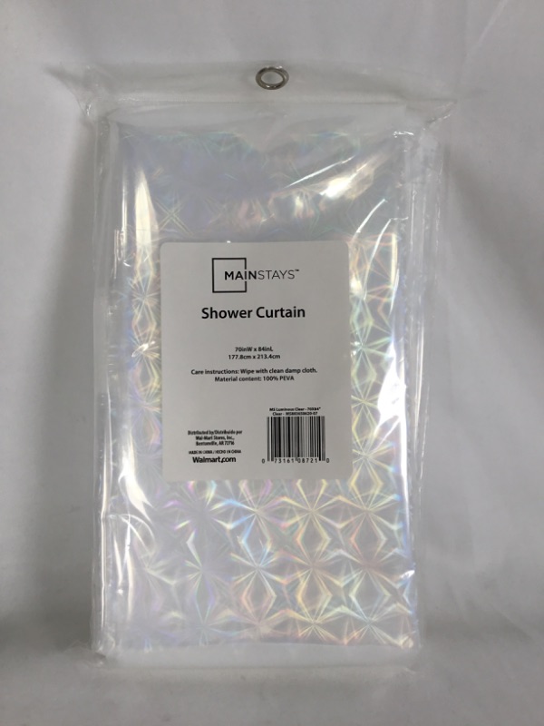 Photo 1 of PEVA SHOWER CURTAINS LUMINOUS CLEAR 70 INCHES X 84 INCHES L NEW