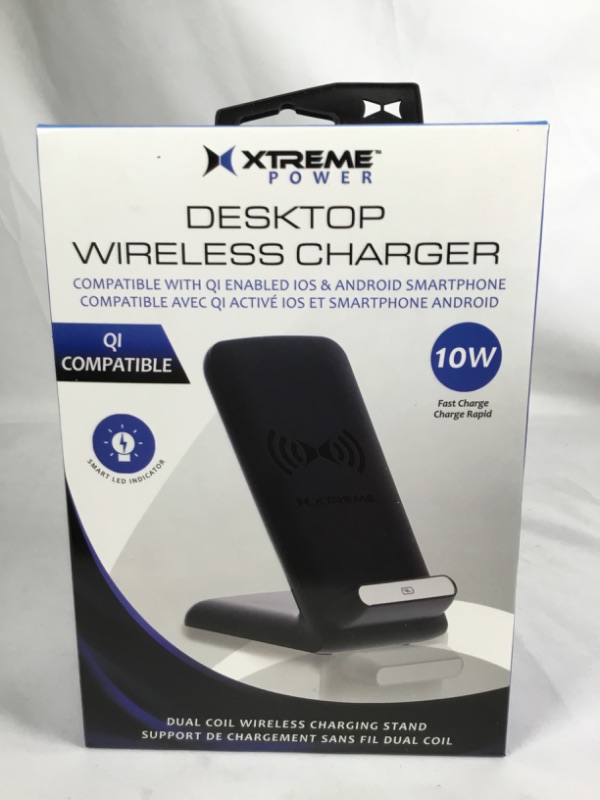 Photo 1 of DESKTOP WIRELESS CHARGER  QI COMPATIBLE 10W FAST CHARGE SMART LED INDICATOR NEW