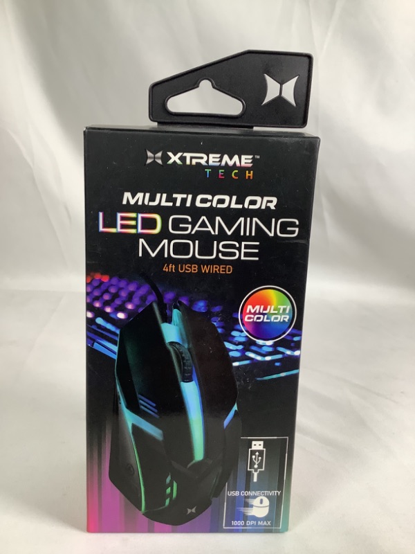 Photo 1 of MULTI COLOR LED GAMING MOUSE 4 FEET USB WIRED 1000 DPI MAX NEW