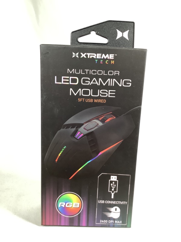 Photo 1 of MULTI COLOR RGB  LED GAMING MOUSE 5 FEET USB WIRED 2400 DPI MAX NEW