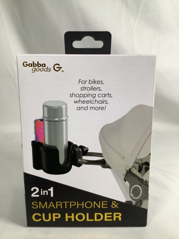 Photo 1 of 2 IN 1 SMARTPHONE AND CUP HOLDER FOR BIKES STROLLERS SHOPPING CARTS WHEELCHAIRS AND MORE NEW