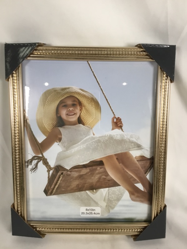 Photo 1 of GOLD CHAMPAGNE BEAD PICTURE FRAME 8 X 10 NEW 