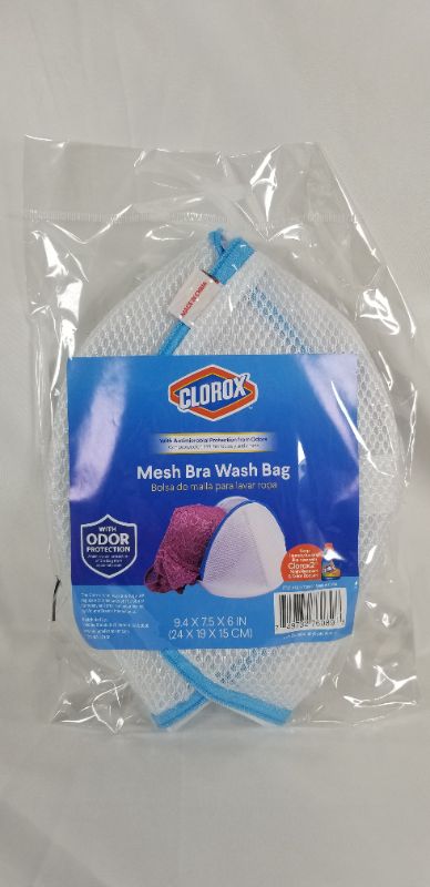 Photo 1 of  MESH BRA WASH BAG  WITH ANTIMICROBIAL PROTECTION FROM ODORS 9.4 X 7.5 X 6 INCHES NEW 