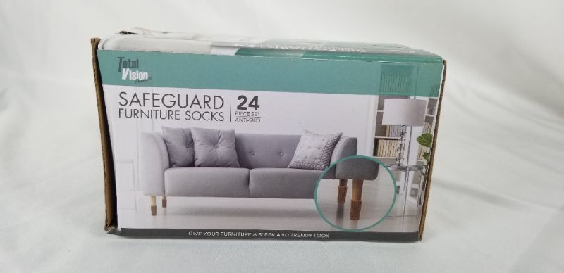 Photo 3 of 24 PIECE SET SAFEGUARD FURNITURE SOCKS EASY INSTALLATION  2.5 X I.5 INCHES NEW