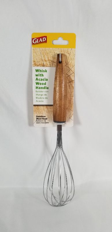 Photo 1 of  WHISK WITH ACACIA WOOD HANDLE STAINLESS STEEL HEAD  NEW 