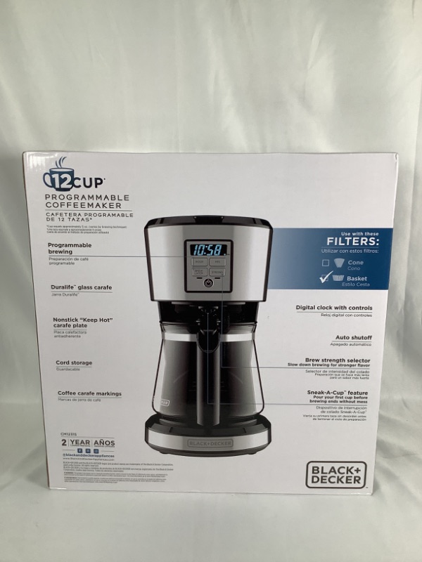 Photo 4 of 12 CUP PROGRAMMABLE COFFEE MAKER WITH EXCLUSIVE VORTEX TECHNOLOGY IMPROVED WATER FLOW FOR MAXIMUM FLAVOR AUTO SHUT OFF BREW STRENGTH SELECTOR NEW