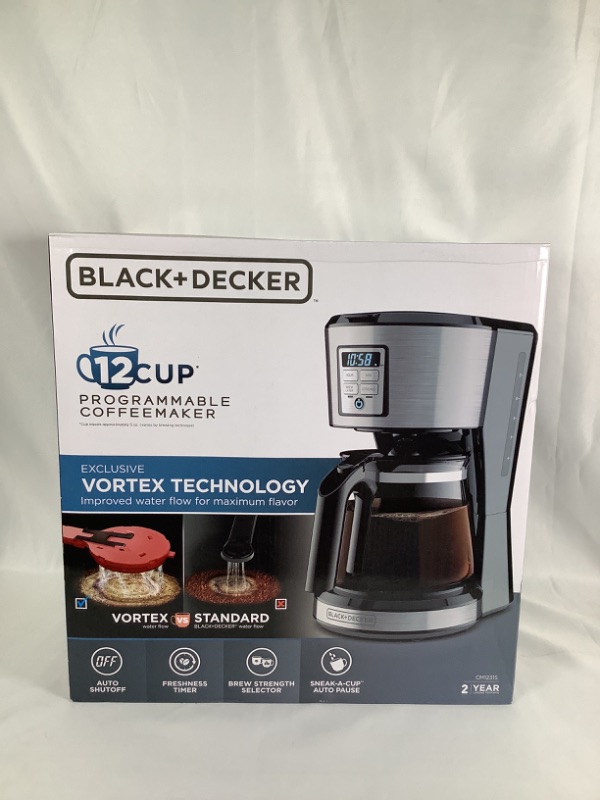 Photo 3 of 12 CUP PROGRAMMABLE COFFEE MAKER WITH EXCLUSIVE VORTEX TECHNOLOGY IMPROVED WATER FLOW FOR MAXIMUM FLAVOR AUTO SHUT OFF BREW STRENGTH SELECTOR NEW