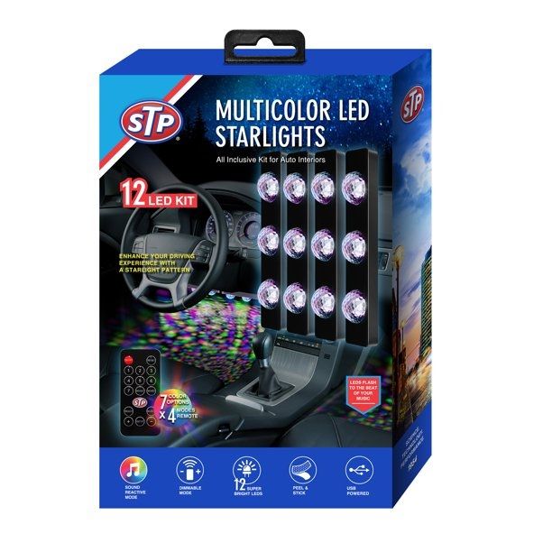 Photo 1 of MULTICOLOR LED STARLIGHTS ALL INCLUSIVE KIT FOR AUTO INTERIORS 12 LED KIT 7 COLOR OPTIONS 4 MODES NEW