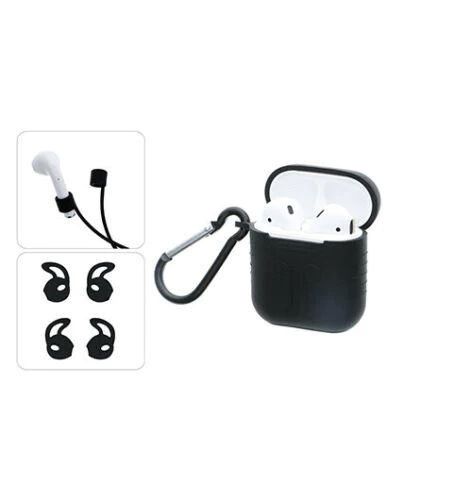 Photo 1 of 4 PIECE KIT POD SKINZ MADE FOR AIRPOD PRO PROTECTIVE CASE CARABINER SPORT HOOKS NECK STRAP NEW