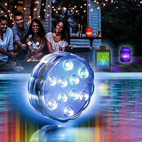 Photo 1 of 10 LED PUCK LIGHTS WATERPROOF AND SUBMERSIBLE INDOOR OUTDOOR AND HOME DECOR 15 COLOR OPTIONS NEW