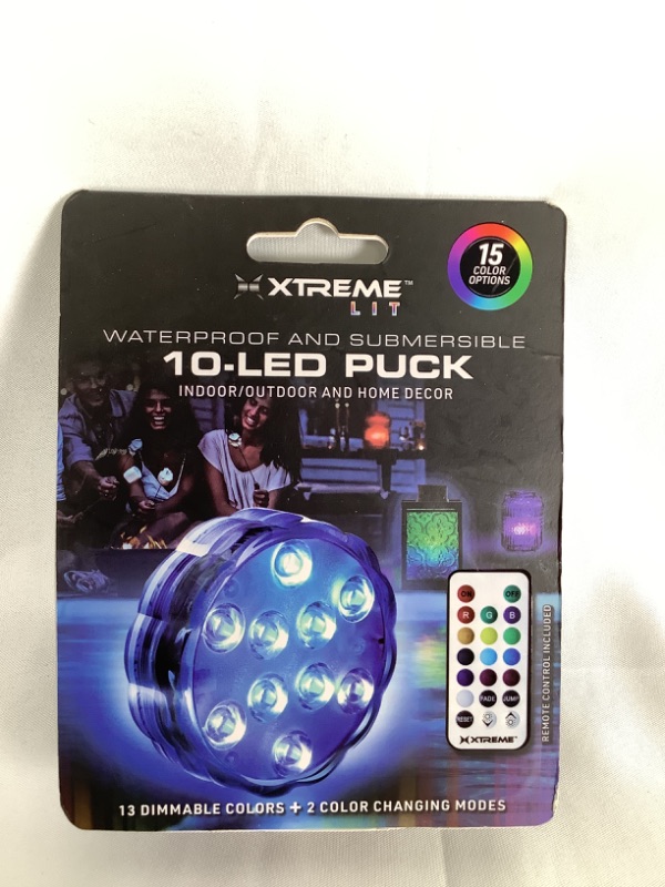 Photo 2 of 10 LED PUCK LIGHTS WATERPROOF AND SUBMERSIBLE INDOOR OUTDOOR AND HOME DECOR 15 COLOR OPTIONS NEW