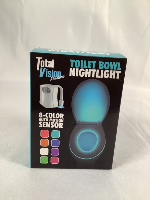 Photo 1 of TOILET BOWL NIGHTLIGHT  8 COLOR AUTO MOTION SENSOR NEW