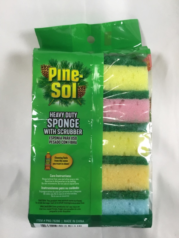 Photo 3 of  HEAVY DUTY SPONGE WITH SCRUBBER 5 PACK 4.3 X 2.75 X 1.2 INCHES NEW