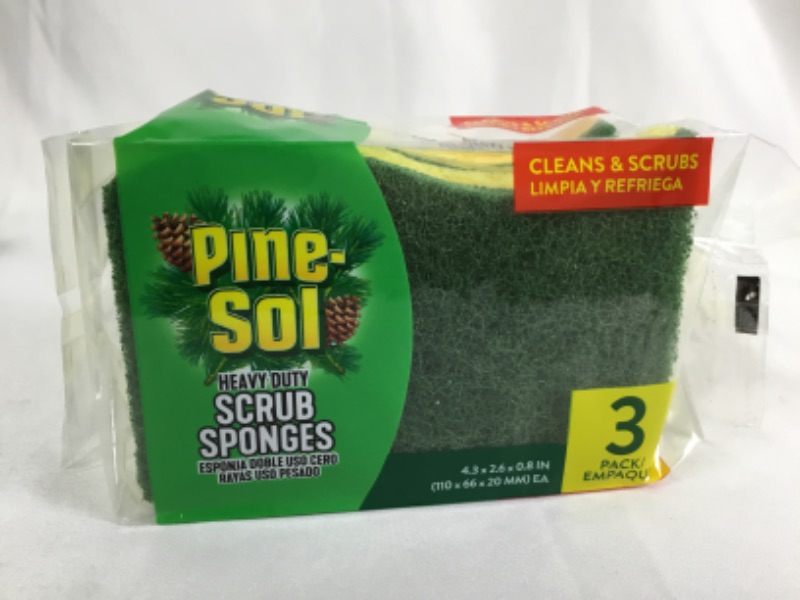 Photo 1 of  HEAVY DUDTY SCRUB SPONGES 3 PACK 4.3 X 2.6 X 0.8 INCHES NEW