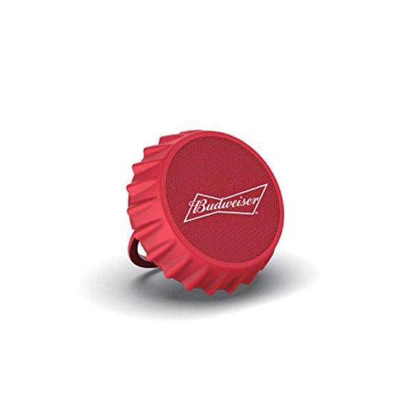 Photo 1 of BUDWEISRER BOTTLE CAP SPEAKER FM RADIO MICRO SD USB PORT AUX PORT COLOR CHANGING LED LIGHTS CAN BE WALL MOUNTED OR FREE STANDING NEW