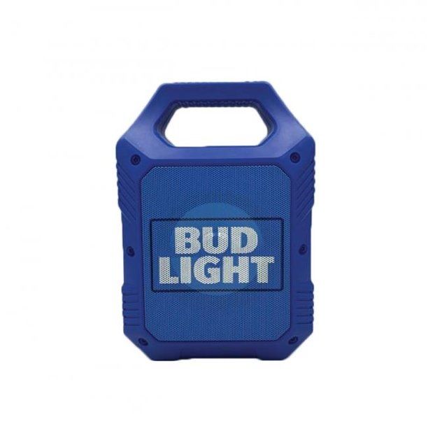 Photo 1 of BUD LIGHT PARTY SPEAKER AUX IN MIRO SD SLOT USB PLAYER FM RADIO SCAN LED LIGHT SHOW USB CHARGING CABLE INCLUDED NEW 